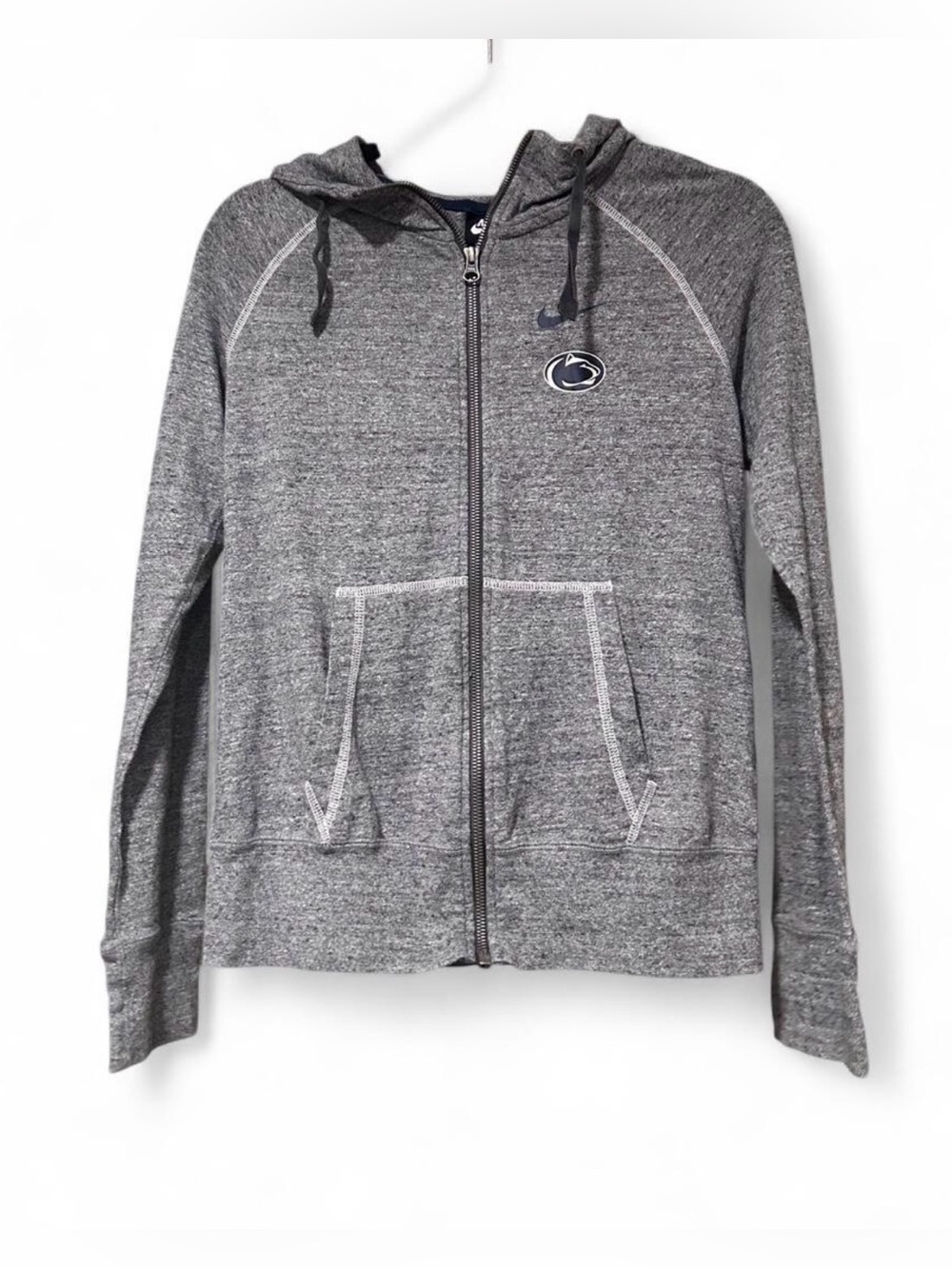 Nike Penn State Nittany Lions Women’s Full Zip Hoodie Gray Size Small